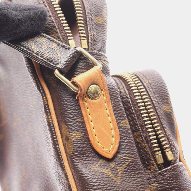 Pre Owned Louis Vuitton Amazon Shoulder Bag  Monogram Canvas Leather Brown