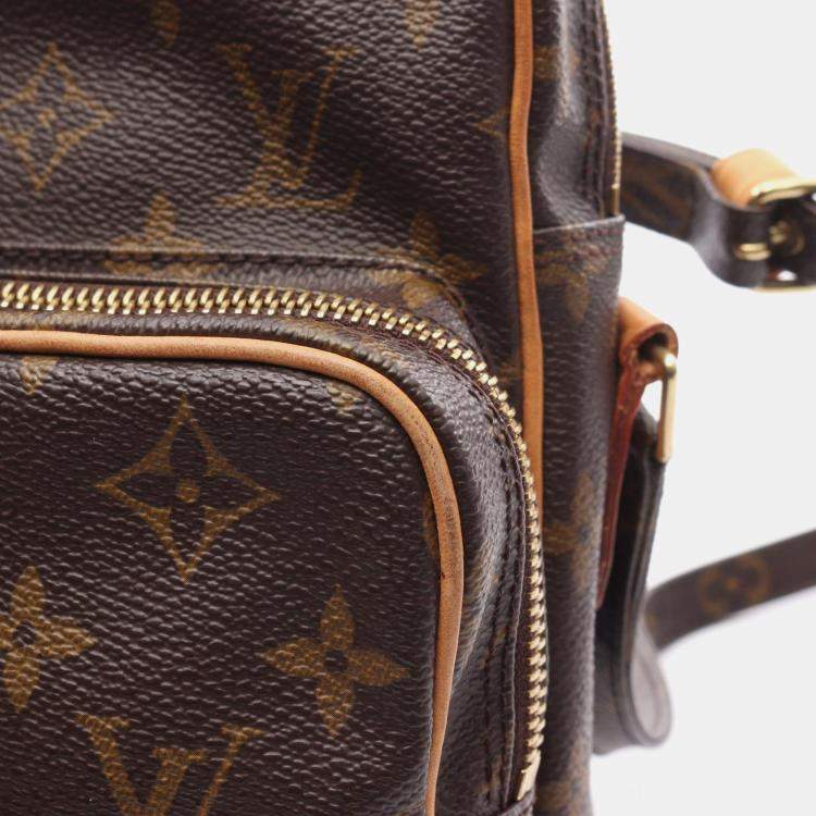 Pre Owned Louis Vuitton Amazon Shoulder Bag  Monogram Canvas Leather Brown