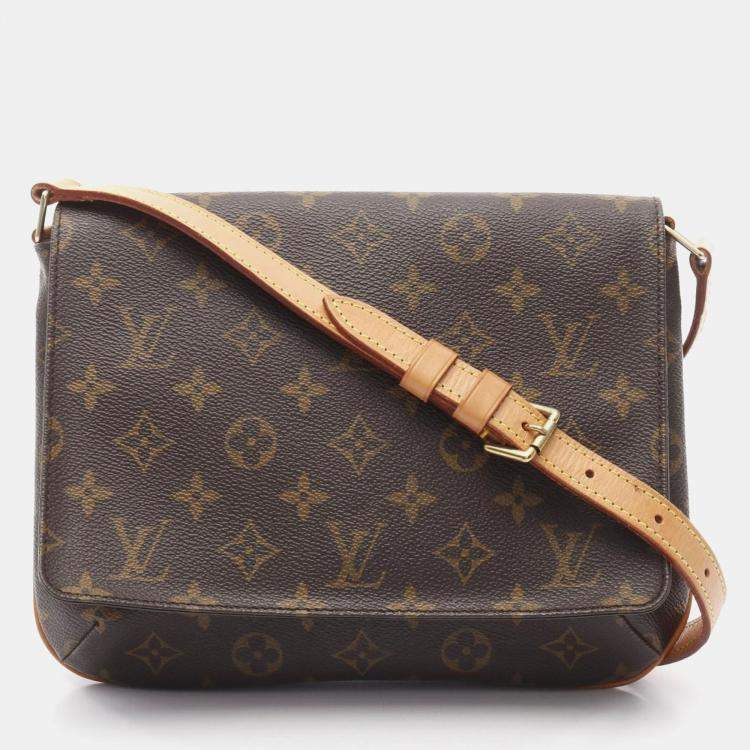 Pre Owned Louis Vuitton Musette Tango Short Shoulder Bag  Monogram Canvas