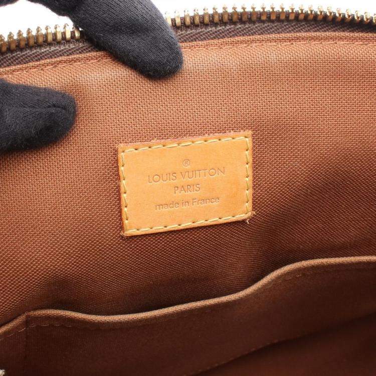 Pre Owned Louis Vuitton Tivoli Gm Handbag  Monogram Canvas Leather Brown