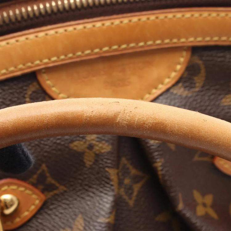 Pre Owned Louis Vuitton Tivoli Gm Handbag  Monogram Canvas Leather Brown