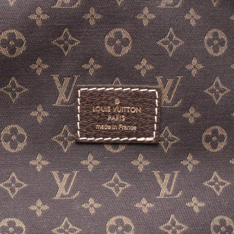 Pre Owned Louis Vuitton Saumur Shoulder Bag  Monogram Mini Lin Canvas Ebene