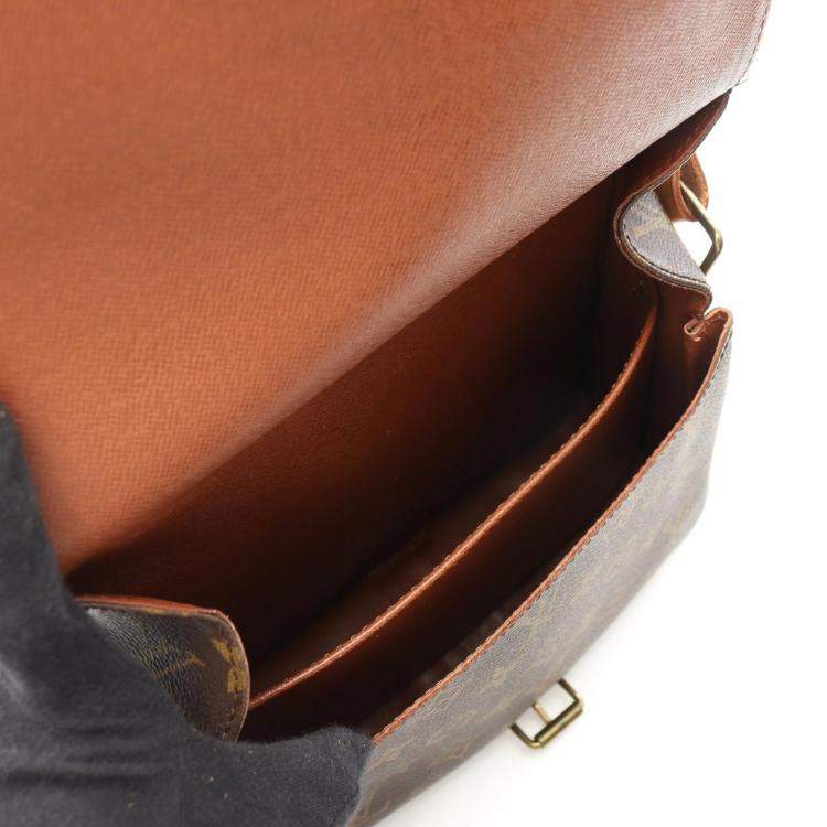 Pre Owned Louis Vuitton Cartouchiere Mm Crossbody Shoulder Bag  Monogram