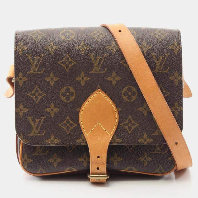 Pre Owned Louis Vuitton Cartouchiere Mm Crossbody Shoulder Bag  Monogram