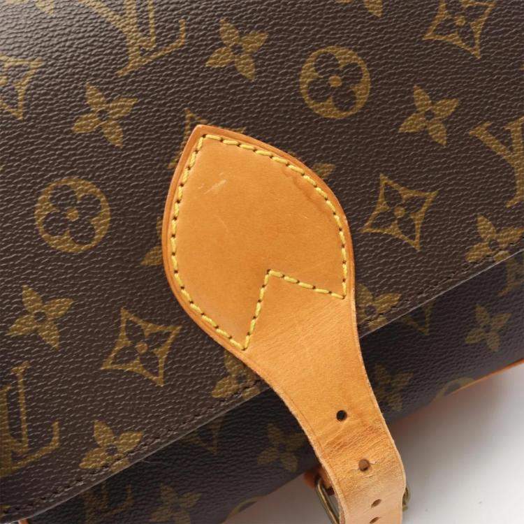 Pre Owned Louis Vuitton Cartouchiere Mm Crossbody Shoulder Bag  Monogram