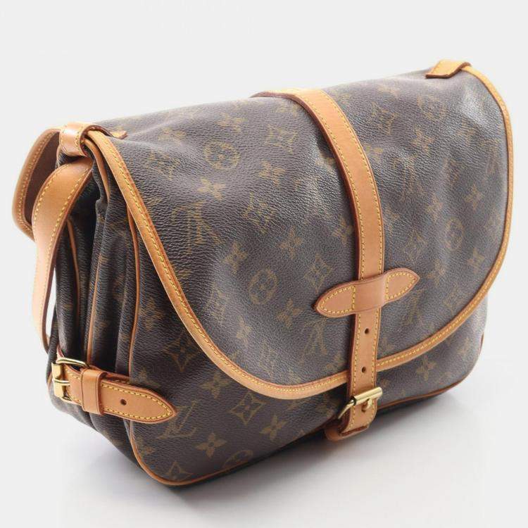 Pre Owned Louis Vuitton Saumur 30 Crossbody Shoulder Bag  Monogram Canvas