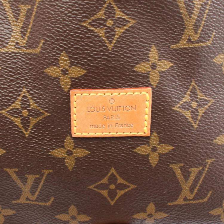 Pre Owned Louis Vuitton Saumur 30 Shoulder Bag  Monogram Canvas Leather Brown