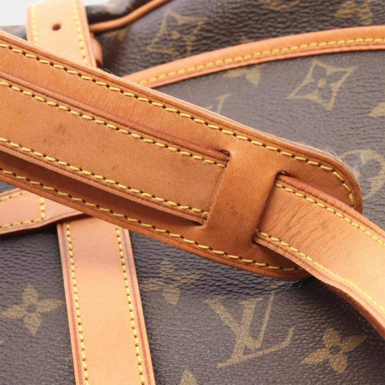 Pre Owned Louis Vuitton Saumur 30 Shoulder Bag  Monogram Canvas Leather Brown