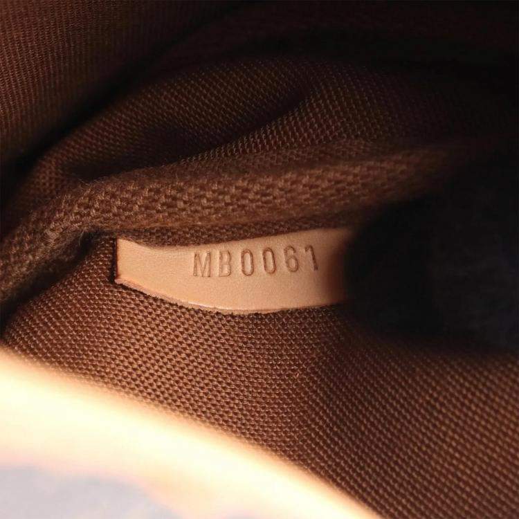 Pre Owned Louis Vuitton Saumur 30 Shoulder Bag  Monogram Canvas Leather Brown