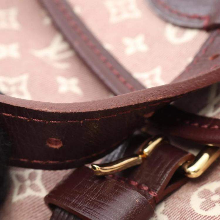Pre Owned Louis Vuitton Saumur Pm Shoulder Bag  Monogram Canvas Bordeaux Sepia