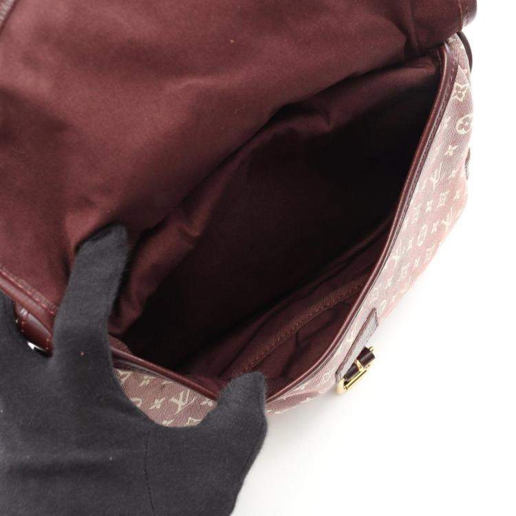 Pre Owned Louis Vuitton Saumur Pm Shoulder Bag  Monogram Canvas Bordeaux Sepia