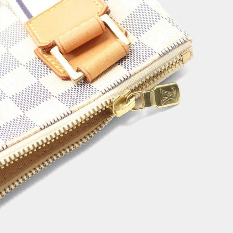 Pre Owned Louis Vuitton Pochette Bosphore Shoulder Bag  Damier Azur Canvas