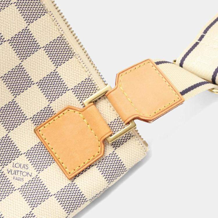 Pre Owned Louis Vuitton Pochette Bosphore Shoulder Bag  Damier Azur Canvas