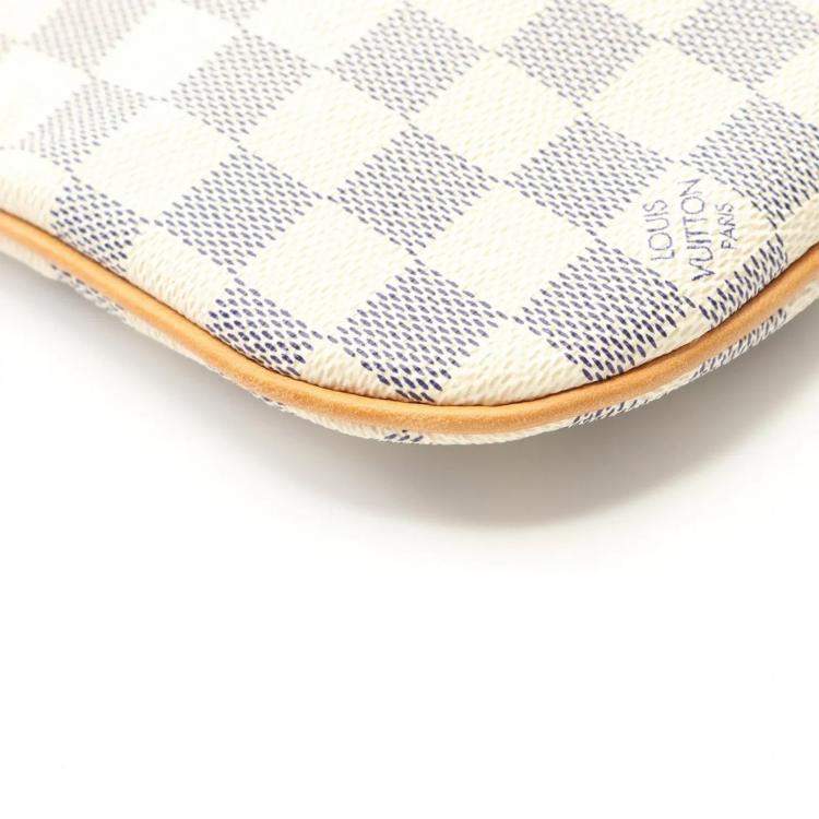 Pre Owned Louis Vuitton Pochette Bosphore Shoulder Bag  Damier Azur Canvas