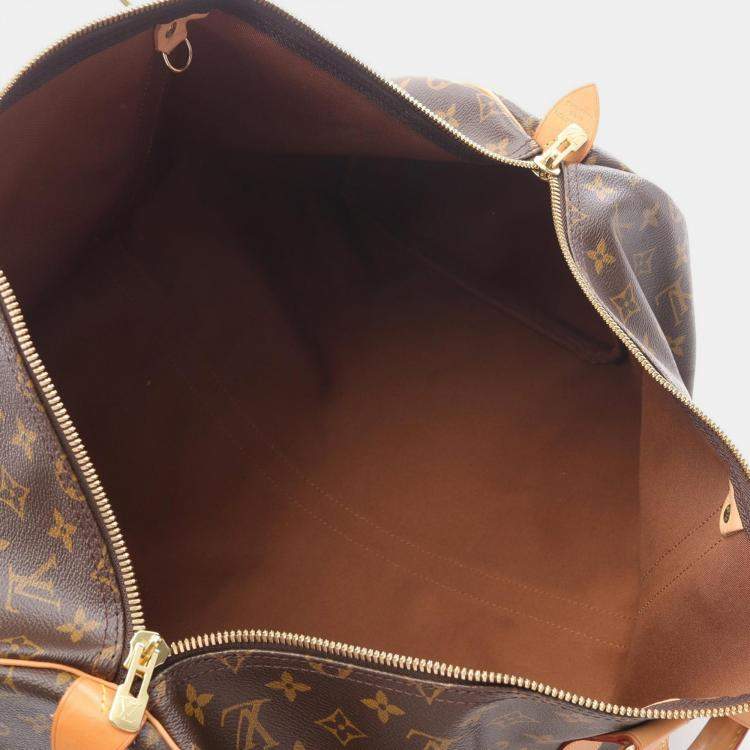 Pre Owned Louis Vuitton Keepall 55 Traveling Handbag  Monogram Canvas