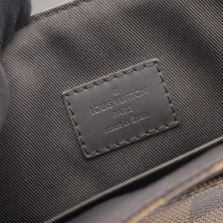 Pre Owned Louis Vuitton District Mm Nm Shoulder Bag  Damier Canvas Brown Ebene