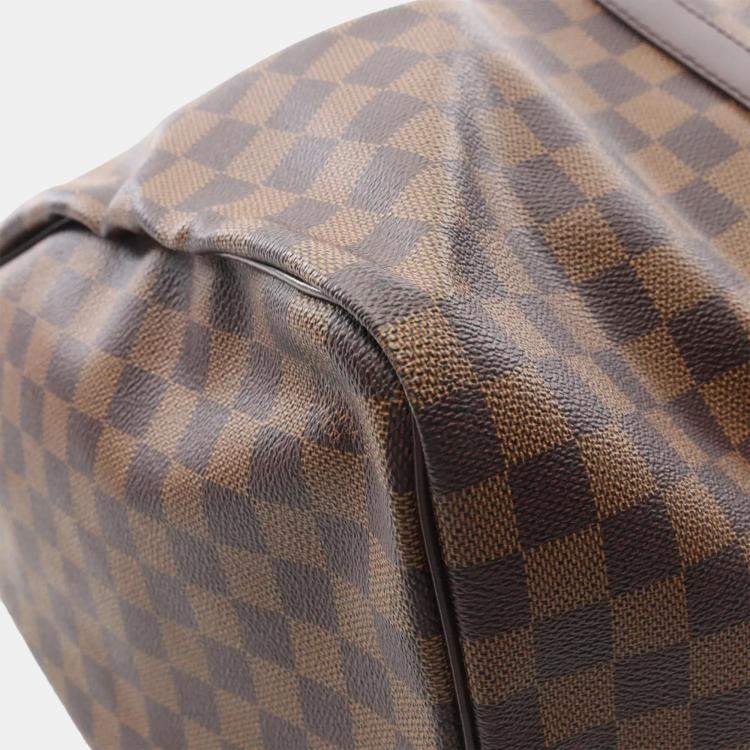 Pre Owned Louis Vuitton Keepall 50 Travel Duffle Bag  Damier Canvas Ebene