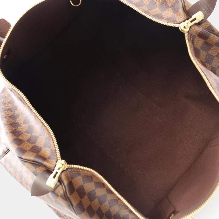 Pre Owned Louis Vuitton Keepall 50 Travel Duffle Bag  Damier Canvas Ebene