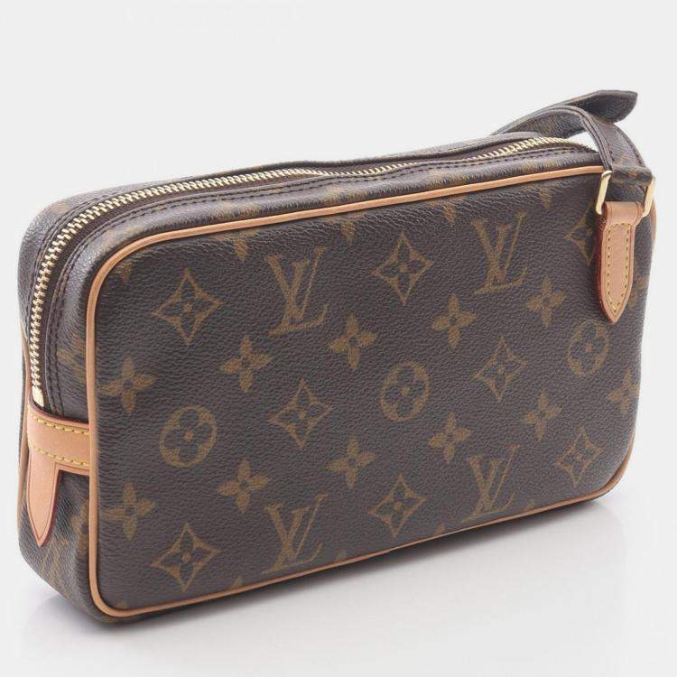 Pre Owned Louis Vuitton Marly Bandouliere Shoulder Bag  Monogram Canvas