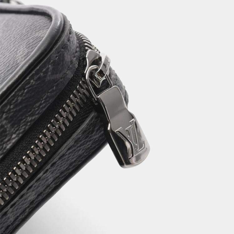 Pre Owned Louis Vuitton Danube PPM Black Monogram Eclipse Canvas Crossbody Shoulder Bag
