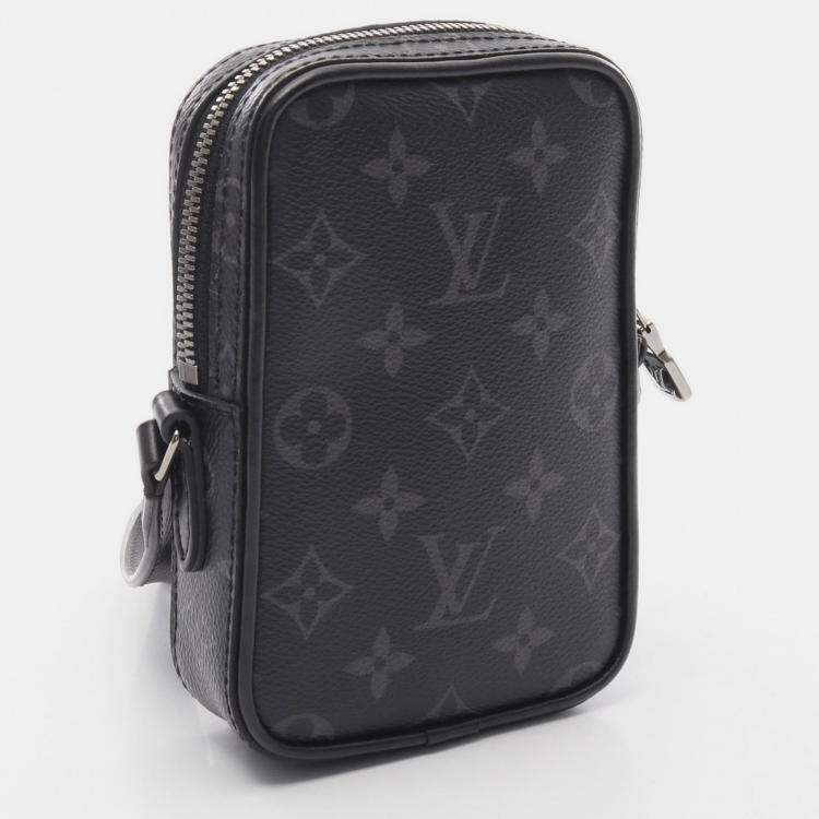 Pre Owned Louis Vuitton Danube PPM Black Monogram Eclipse Canvas Crossbody Shoulder Bag