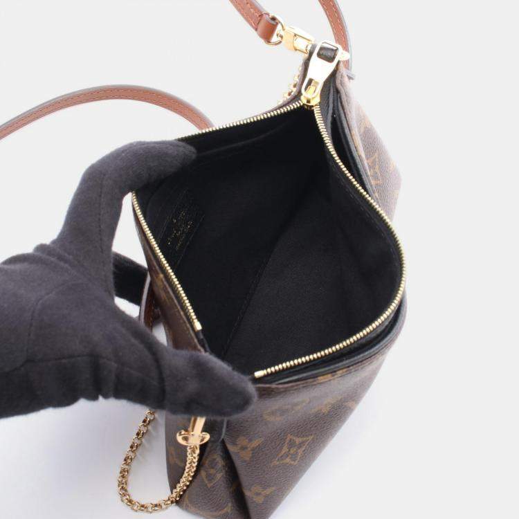 Pre Owned  Louis Vuitton Pallas Clutch Brown Monogram Canvas Handbag