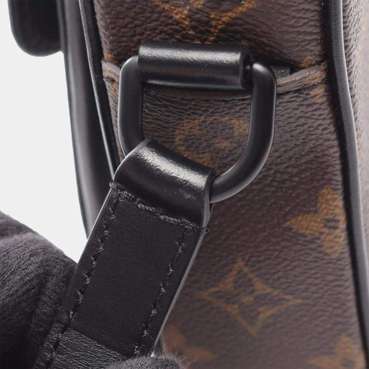 Pre Owned Louis Vuitton Christopher Wearable Wallet Brown Monogram Macassar Canvas Shoulder Bag