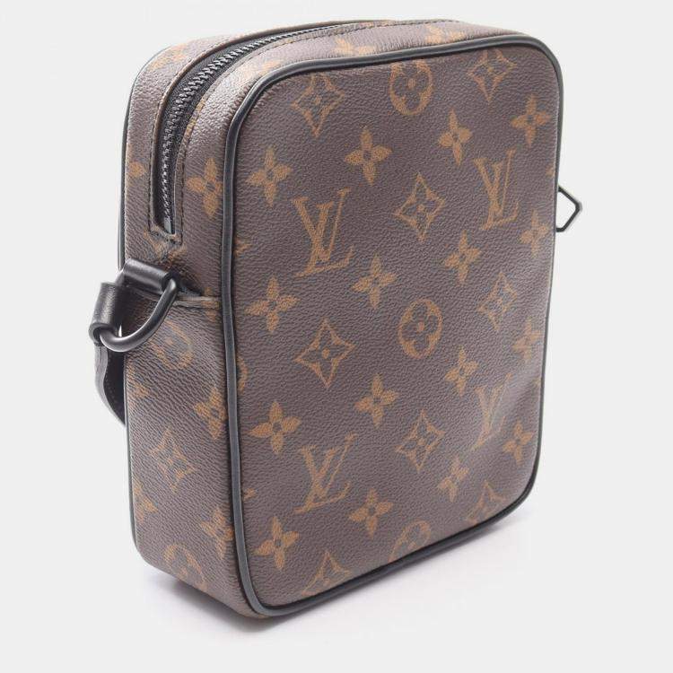 Pre Owned Louis Vuitton Christopher Wearable Wallet Brown Monogram Macassar Canvas Shoulder Bag