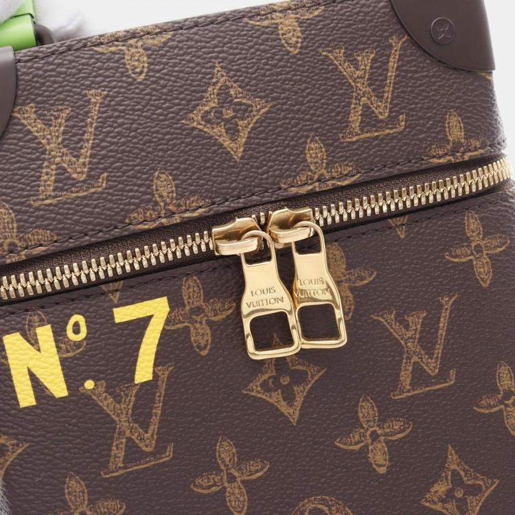 Pre Owned Louis Vuitton Vertical Box Trunk Brown/Green Monogram Canvas Shoulder Handbag