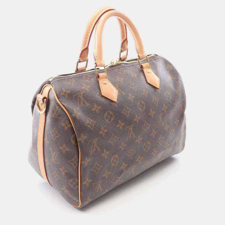 Pre Owned Louis Vuitton Speedy Bandoulière 30 Brown Monogram Canvas 2Way Handbag