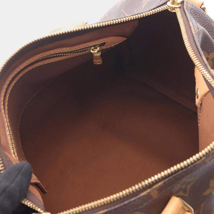 Pre Owned Louis Vuitton Speedy Bandoulière 30 Brown Monogram Canvas 2Way Handbag