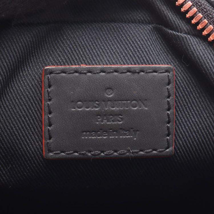 Pre Owned Louis Vuitton Danube PM Upside Down Ink Navy Blue/Red Monogram Canvas Shoulder Bag