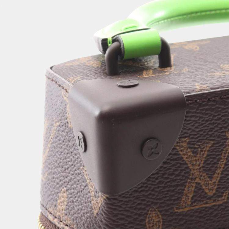 مملوكة مسبقًا Louis Vuitton Vertical Box Trunk Brown/Green Monogram Canvas Shoulder Handbag