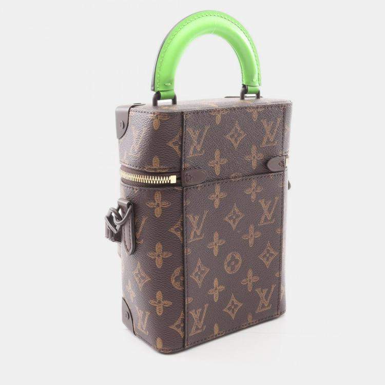 مملوكة مسبقًا Louis Vuitton Vertical Box Trunk Brown/Green Monogram Canvas Shoulder Handbag