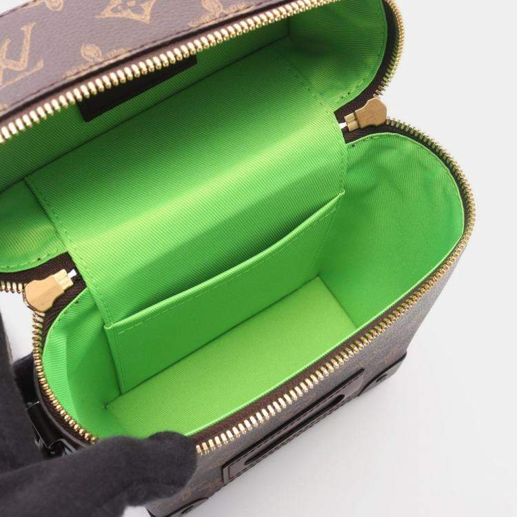 مملوكة مسبقًا Louis Vuitton Vertical Box Trunk Brown/Green Monogram Canvas Shoulder Handbag