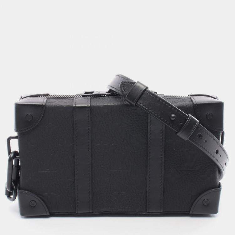 Pre Owned Louis Vuitton Soft Trunk Wallet Black Monogram Leather Shoulder Bag
