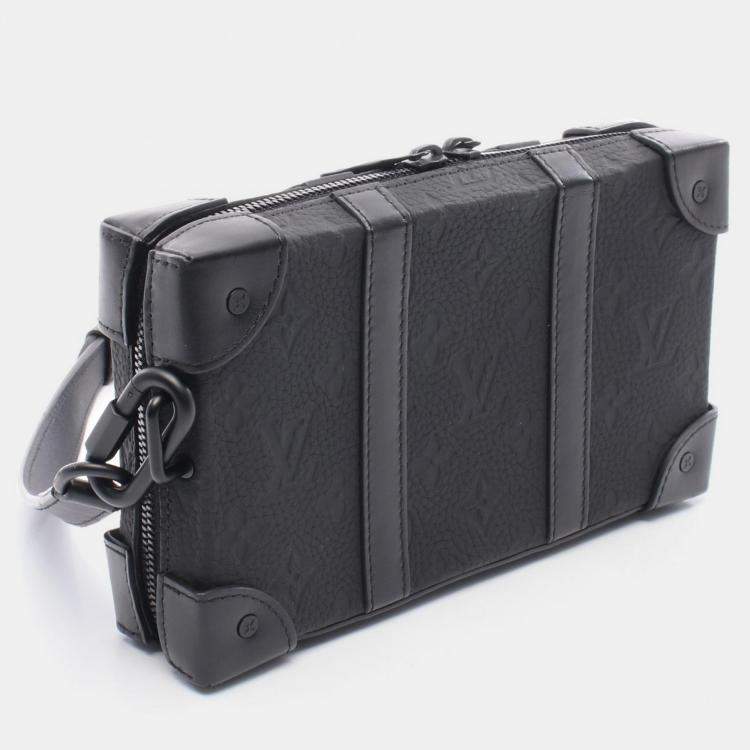 Pre Owned Louis Vuitton Soft Trunk Wallet Black Monogram Leather Shoulder Bag