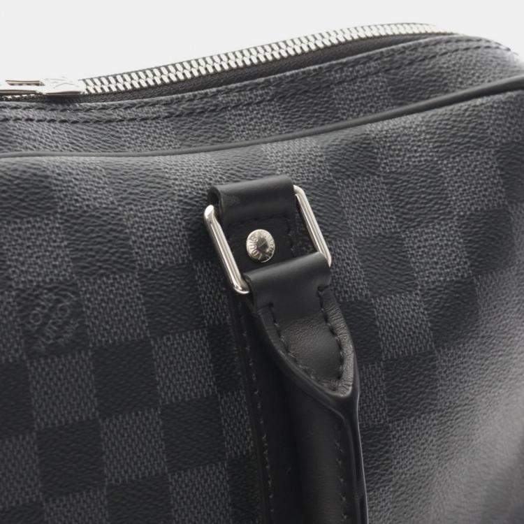 Pre Owned Louis Vuitton Porto-Document Voyage Black Damier Graphite Shoulder Bag