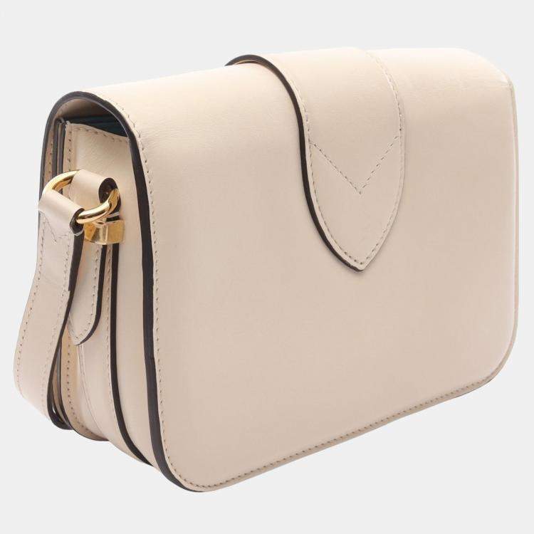 Pre Owned Louis Vuitton Pont Neuf Beige Leather Crossbody Shoulder Bag