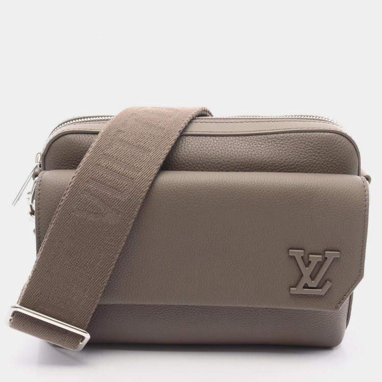 Pre Owned Louis Vuitton Fastline Messenger Brown Aerogram Leather Crossbody Shoulder Bag