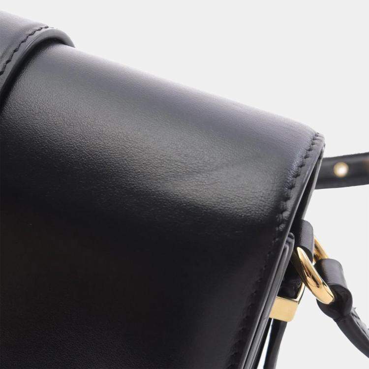 Pre Owned Louis Vuitton Pont 9 Black Leather Shoulder Crossbody Bag