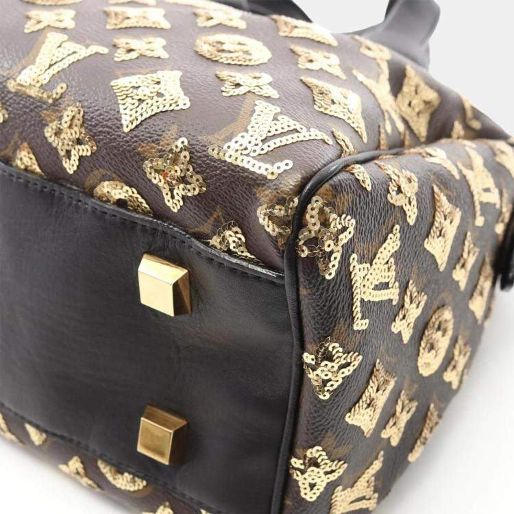 Pre Owned Louis Vuitton Speedy 30 Monogram Eclipse Canvas Leather Handbag