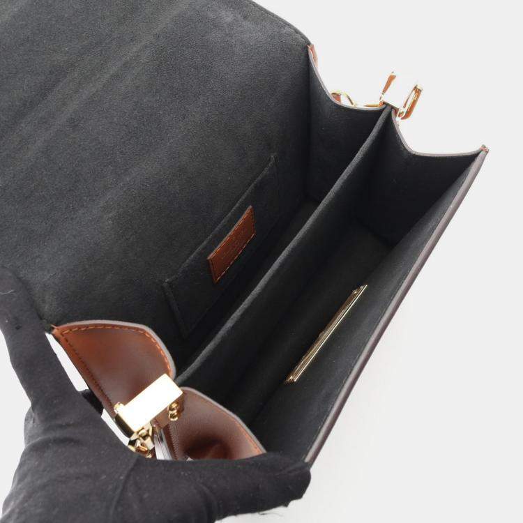 Pre Owned Louis Vuitton Dauphine Mini Monogram Reverse Brown Shoulder Bag
