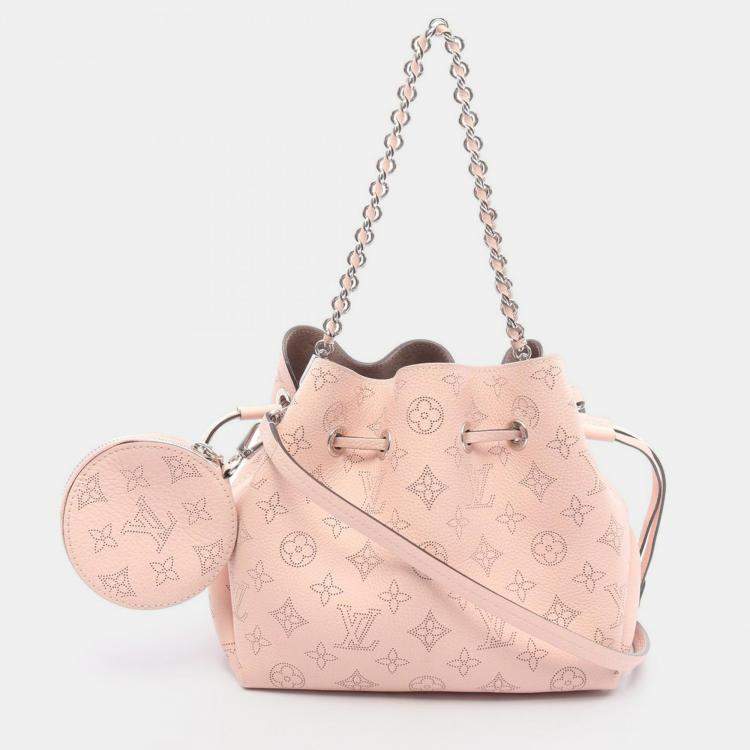 مملوكة مسبقًا Louis Vuitton Bella Mahina Leather Rose Jasmine Chain Shoulder Handbag