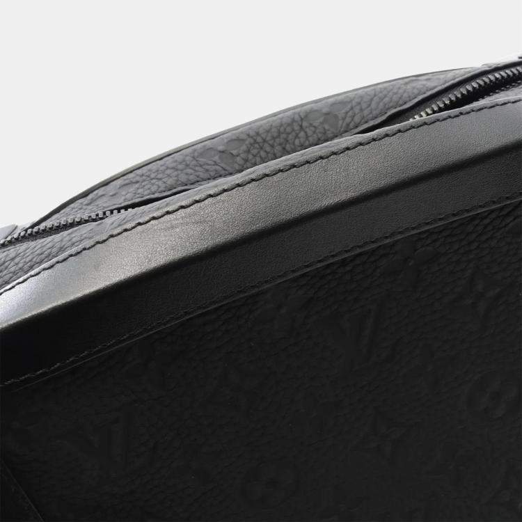Pre Owned Louis Vuitton Soft Trunk Monogram Taurillon Black Leather Shoulder Bag