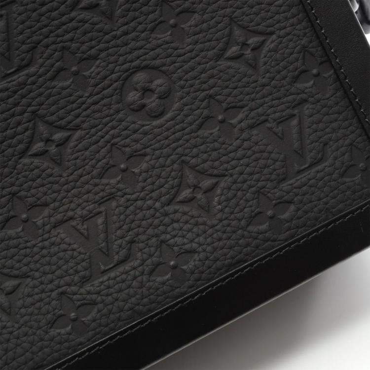 Pre Owned Louis Vuitton Soft Trunk Monogram Taurillon Black Leather Shoulder Bag