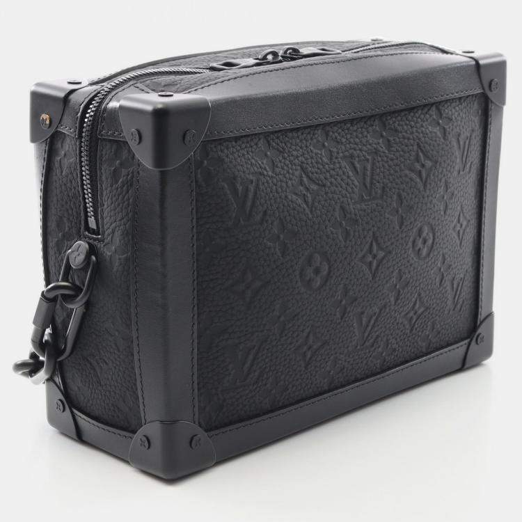 Pre Owned Louis Vuitton Soft Trunk Monogram Taurillon Black Leather Shoulder Bag