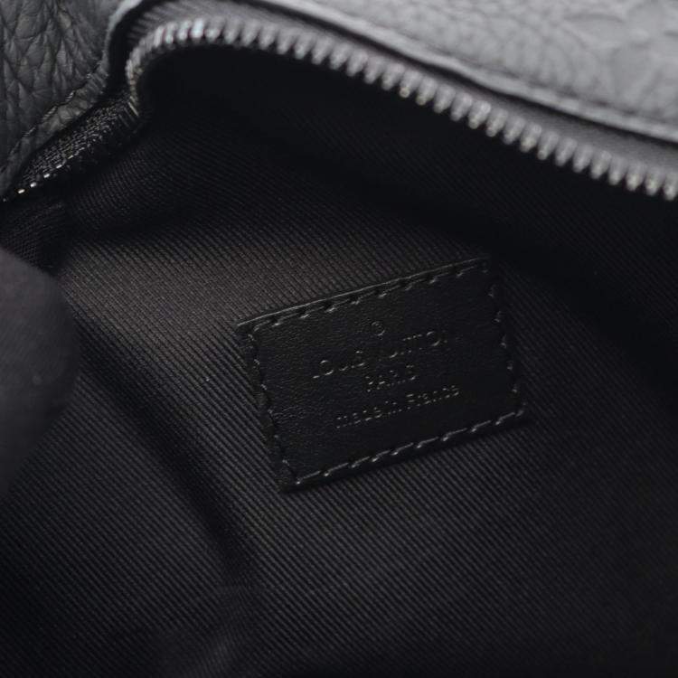 Pre Owned Louis Vuitton Soft Trunk Monogram Taurillon Black Leather Shoulder Bag