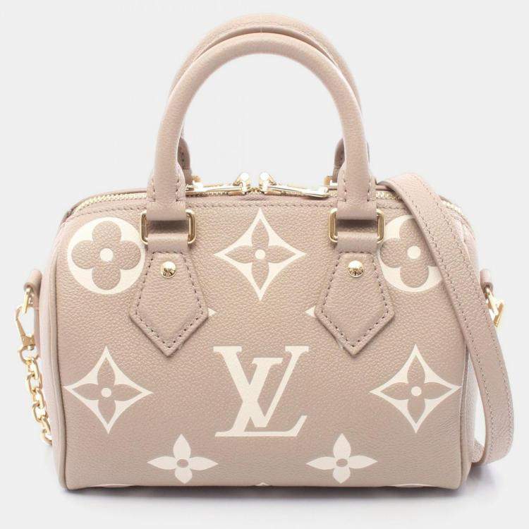 Pre Owned  Louis Vuitton Speedy Bandoulière 20 Tourterelle Cream Leather Handbag