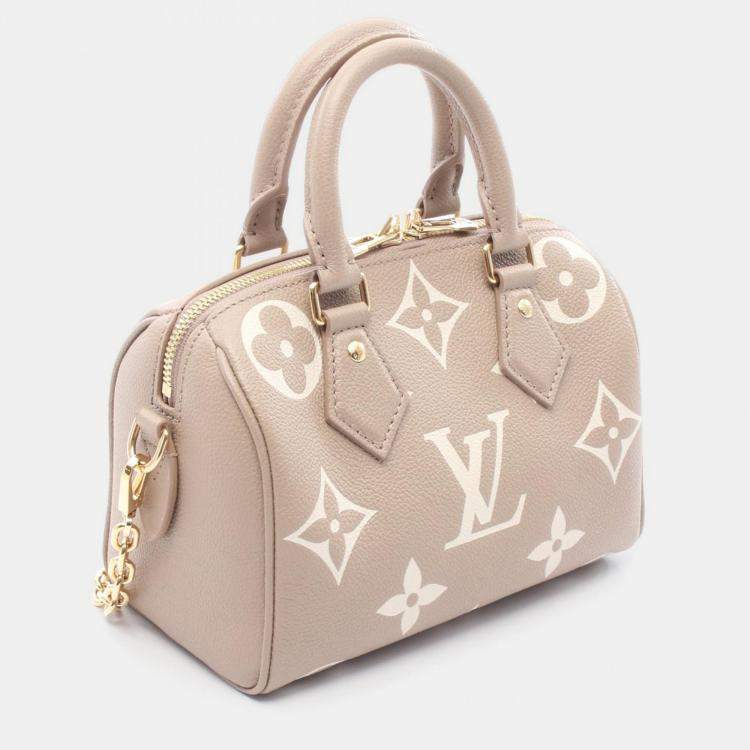 Pre Owned  Louis Vuitton Speedy Bandoulière 20 Tourterelle Cream Leather Handbag